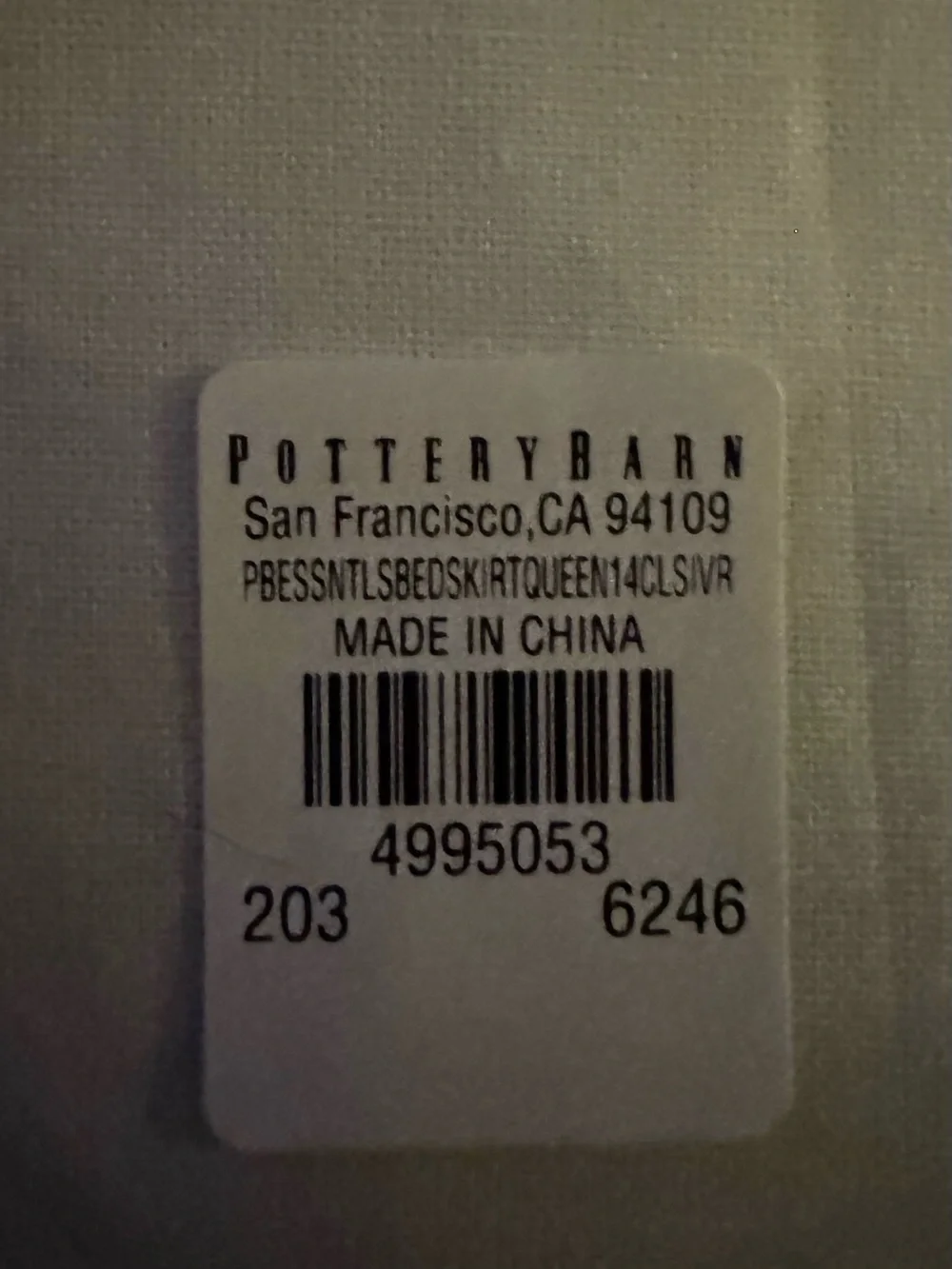 NWT Pottery Barn Essential Linen Cotton Bed Skirt Classic Ivory Crisp Summer